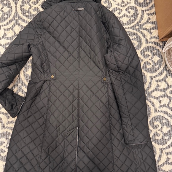 Ralph Lauren Black Women's Faux-Suede-Trim Quilted coat - Picture 3 of 9